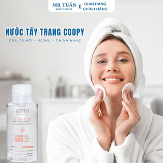 Nước Tẩy Trang Tinh Khiết Chiết Xuất DNA Cá Hồi Coopy Vitamin B9 Cleansing Water 400ml, Dùng Cho Mọi Loại Da