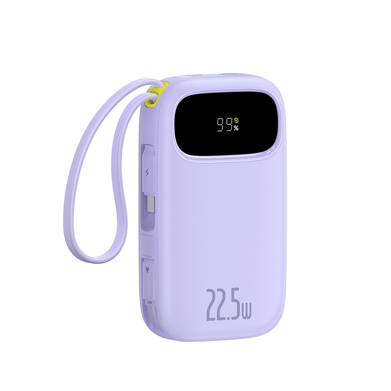 Baseus Sạc Dự Phòng Hai Đầu Dây 10000mAh PD 22.5W TypeC &IP 2 Cổng Tiện Dụng Cho iP 15 14 13 Samsung