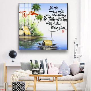 [TRANH THƯ PHÁP TRI ÂN THẦY CÔ] Tranh Tráng Gương Bo Viền Cao Cấp - Tranh Tri Ân - Quà Tặng Cuối Năm Cho Thầy Cô Giáo 01