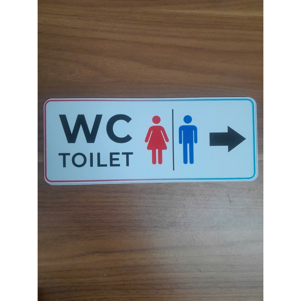 Biển Nhà Vệ Sinh BEDO Formex 5mm 10x25 12x20cm Dán Tường WC Nam Nữ Chống Nước Bền Đẹp
