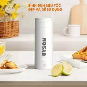 Bình đun siêu tốc Mini BySon, bình đun mang đi, giữ ấm, chọn nhiệt độ, hàng chính hãng BS-01EK