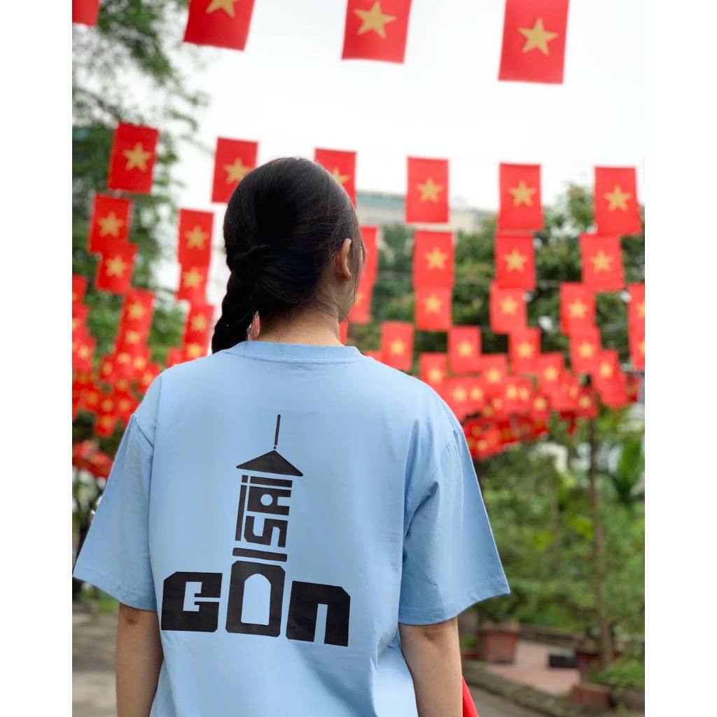 Áo thun Oversize cotton unisex nam nữ Goodore Shape of Vietnam mẫu Sài Gòn thoáng mát năng động thiết kế độc đáo