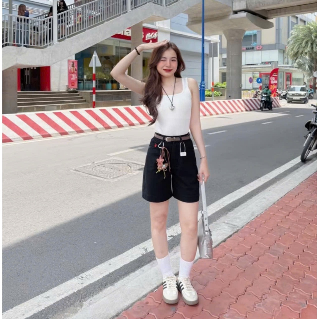 [Cạp chun sau] Quần jean ngố họa tiết thêu n.gựa vải jean mềm không kèm đai, thời trang nữ năng động