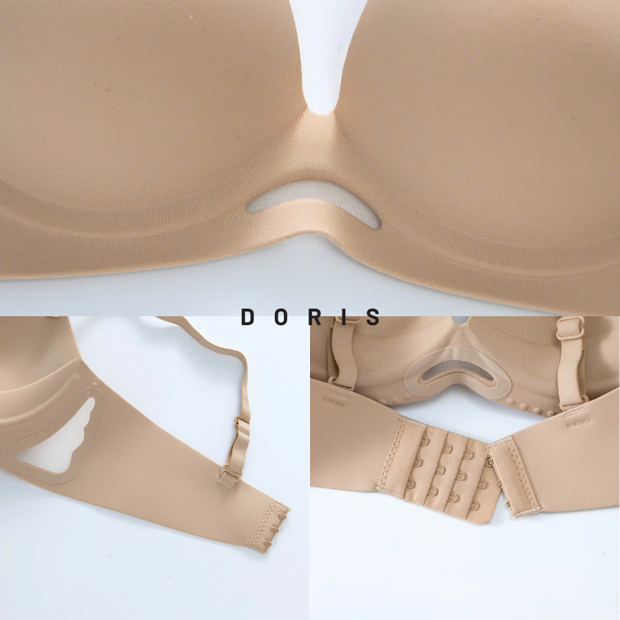 Áo Ngực Không Gọng Đúc Su Nâng Ngực Tạo Khe Phối Lưới Thoáng Mát DORIS VR206