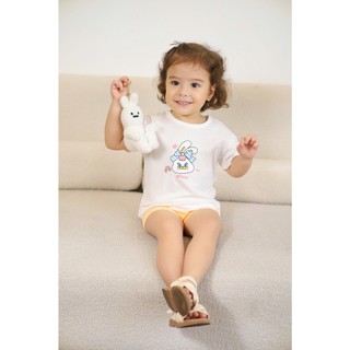 NGỌC BẢO AN KIDS (1-6Y)  Bộ quần áo lửng tay ngắn 100% cotton thoáng mát, co giãn tốt dành cho bé gái từ 10kg đến 23kg