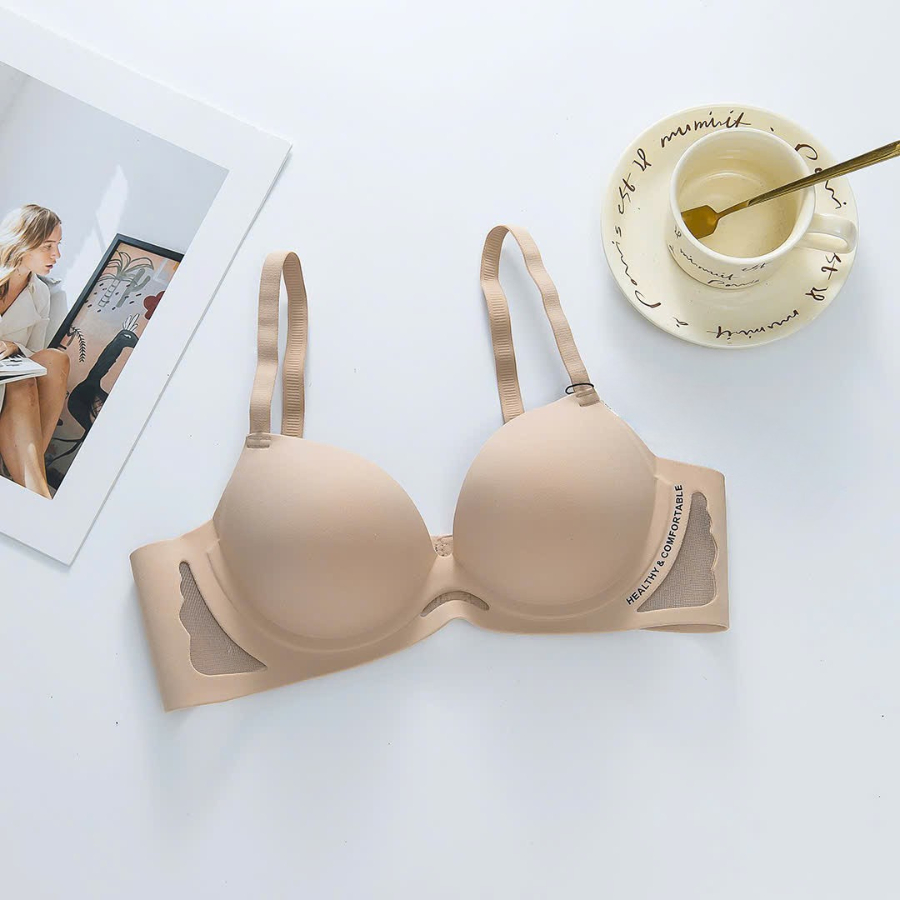 Áo Ngực Không Gọng Đúc Su Nâng Ngực Tạo Khe Phối Lưới Thoáng Mát DORIS VR206