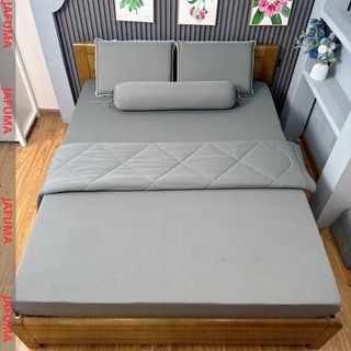 Bộ chăn ga gối 5 món thun lạnh JAFUMA cao cấp bo chun cho nệm dưới 30cm| combo 5 món drap giường