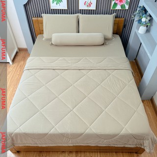 Bộ chăn ga gối 5 món thun lạnh JAFUMA cao cấp bo chun cho nệm dưới 30cm| combo 5 món drap giường