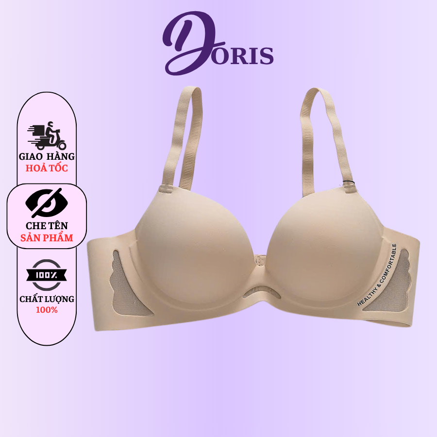 Áo Ngực Không Gọng Đúc Su Nâng Ngực Tạo Khe Phối Lưới Thoáng Mát DORIS VR206