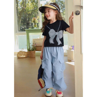 [B&G] Sét bộ quần dài cá tính 2 màu xanh hồng cho bé gái từ 12-45kg(2-12 tuổi)