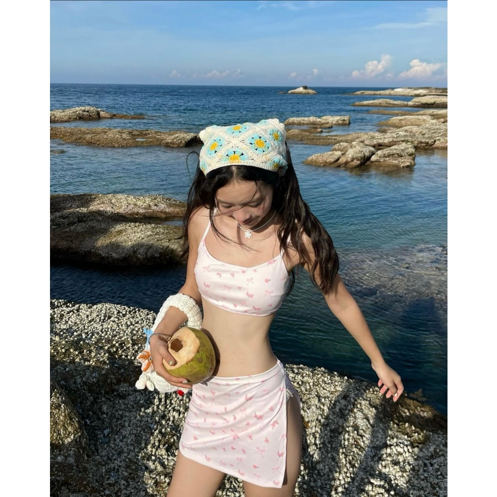 [HỎA TỐC HÀ NỘI] 2Soonsumff Bộ bikini 2 mảnh họa tiết hoa nhí hai dây sexy bộ đồ bơi đi biển cho nữ
