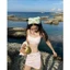 2Soonsumff Bộ bikini 2 mảnh họa tiết hoa nhí hai dây sexy bộ đồ bơi đi biển cho nữ
