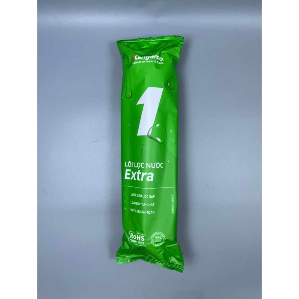 Lõi lọc thô số 1 Kangaroo Extra lọc bụi bẩn PP5 Micron chính hãng dùng cho máy loc nước RO có 3 cốc lọc thô 10Inch