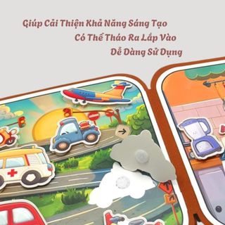 Đồ Chơi Sách Nước Ma Thuật Tô Màu Kèm Sticker Bóc Dán Cho Bé Thỏa Sức Phát Triển Kỹ Năng Tư Duy Sáng Tạo