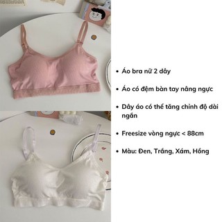 Combo Áo bra nữ kèm mút mỏng nâng đỡ định hình ngực vải cotton thấm hút thoáng mát King Shop B-727