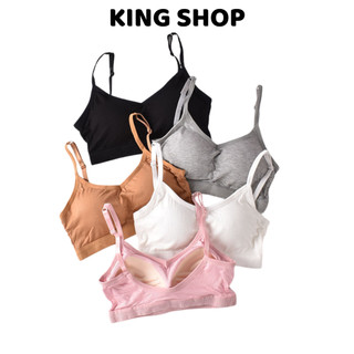 Combo 4 Áo bra nữ kèm mút mỏng nâng đỡ định hình ngực vải cotton thấm hút thoáng mát King Shop B-727