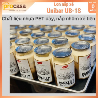 Lon nhựa PET nắp nhôm xé Unibar size 330 - 500 - 700ml dùng cho UB-1S