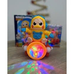 Đồ chơi vịt phi hành gia, búp bê, DJ nhảy múa có đèn phát nhạc vui nhộn(kèm pin)