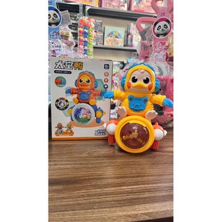 Đồ chơi vịt phi hành gia, búp bê, DJ nhảy múa có đèn phát nhạc vui nhộn(kèm pin)