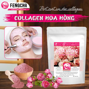 Mặt nạ dẻo Collagen hoa hồng Fengcha dưỡng trắng da, ngừa lão hóa gói 100 gram