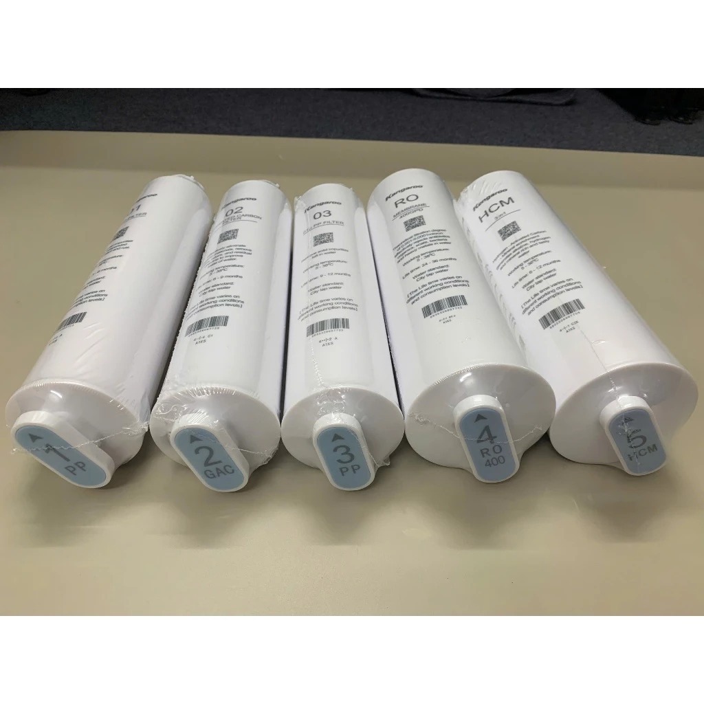 Bộ 5 lõi lọc Kangaroo 400HU chính hãng dùng cho các máy lọc nước KG400HU, KG400US, KG400HD,...