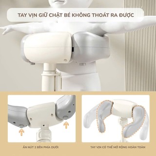 {KAIDOKIDS} Ghế Tắm Đứng Đa Năng 4in1 Thiết Kế Có Tay Vịn Chắc Chắn Và Đế Bám Sàn An Toàn Cho Bé.