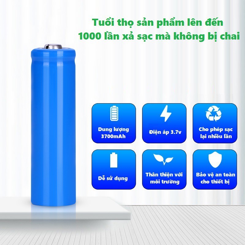 Set 2 Pin Dùng Cho Quạt Để Bàn, Quạt Tích Điện, Loa Trợ Giảng 18650 3V7 3200mah tại cửa hàng OKSEP