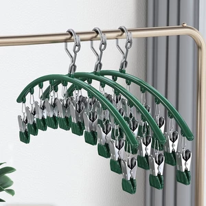 Móc Kẹp Quần Áo Inox 10 Móc Tiện Lợi- Móc Phơi Quần Áo 10 Móc Inox Đa Năng tại OKSEP