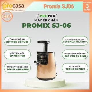 Máy ép chậm Promix SJ06 (SJ-06) - 150W - Ép rau - thơm dứa tốt - hạn chế kẹt - Bảo hành 3 năm