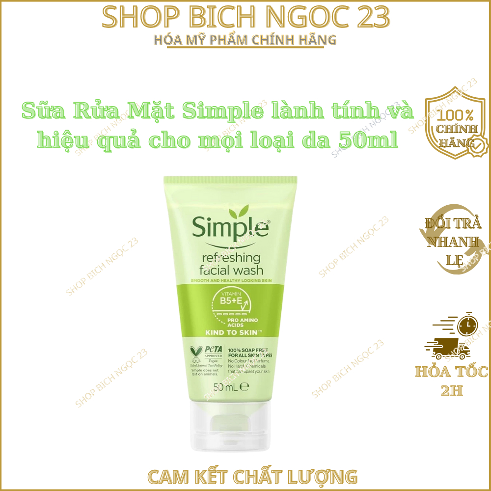 Sữa Rửa Mặt Simple lành tính và hiệu quả cho mọi loại da 150ml