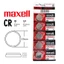 Vĩ 5 Viên Pin Chìa khóa Pin Remote Xe Máy Pin cho Laptop, Máy Tính, Móc Khóa, Remote Điều Khiển CMOS 2032 MAXELL