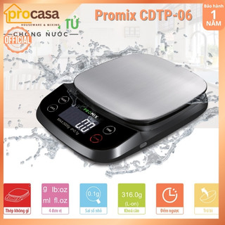 Cân điện tử nhà bếp Promix CDTP-06 - 0.1 - 5000g - Có kháng nước - Cân pha chế