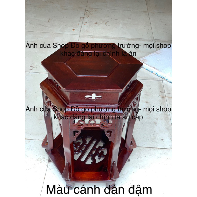 Đôn lục lăng gỗ tự nhiên mặt 30 cao 50,60,70,80cm nhiều màu