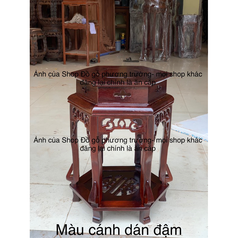 Đôn lục lăng gỗ tự nhiên mặt 30 cao 50,60,70,80cm nhiều màu
