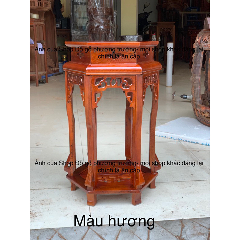 Đôn lục lăng gỗ tự nhiên mặt 30 cao 50,60,70,80cm nhiều màu