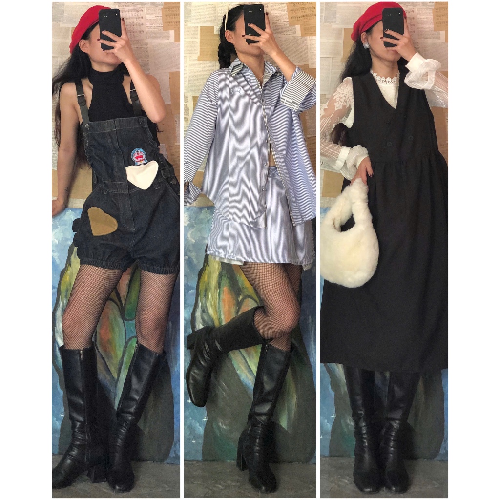 Set đầm váy vintage dáng dài chọn mẫu ig: april6_clothing (mori, vintage, retro, korea, japan.. style), demo xem ảnh bìa