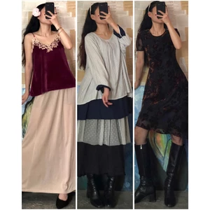 Set đầm váy vintage dáng dài chọn mẫu ig: april6_clothing (mori, vintage, retro, korea, japan.. style), demo xem ảnh bìa