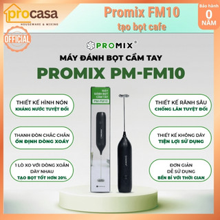 Máy đánh tạo bọt cà phê dùng pin sạc Promix FM10 - 10W