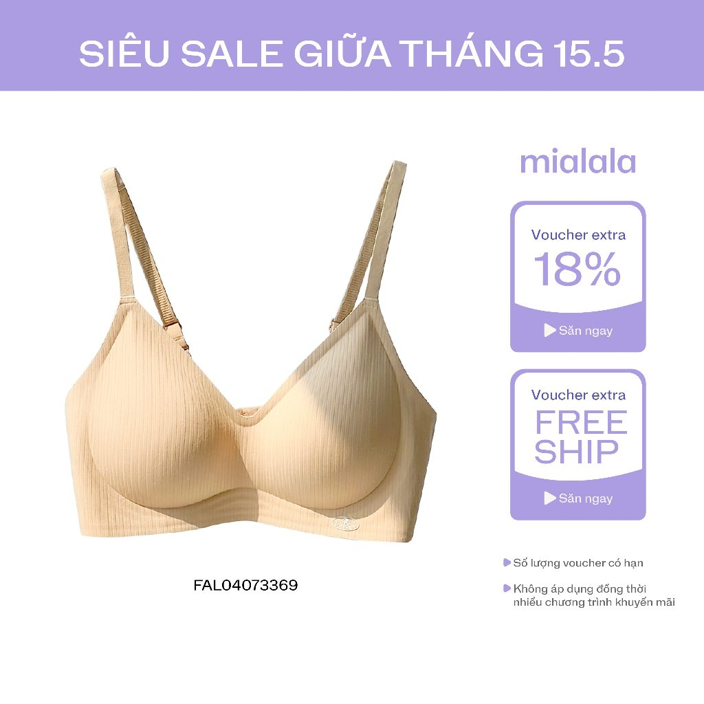 Ảnh Áo ngực su đúc không gọng Mialala đệm mỏng 1cm nâng ngực, tàng hình 3369 FA02113369 1