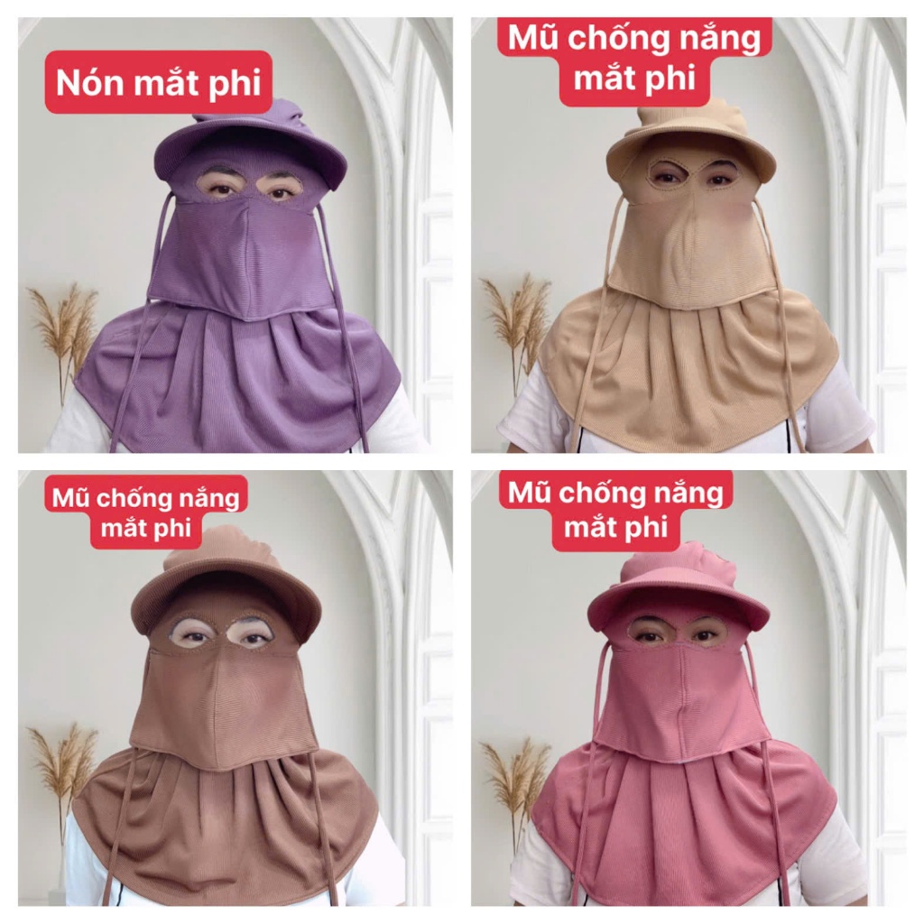 Mũ chống nắng-mũ chống nắng che kín khuôn mặt tránh sạm nám da khỏi tia UV -mũ mắt phi -kimyen5