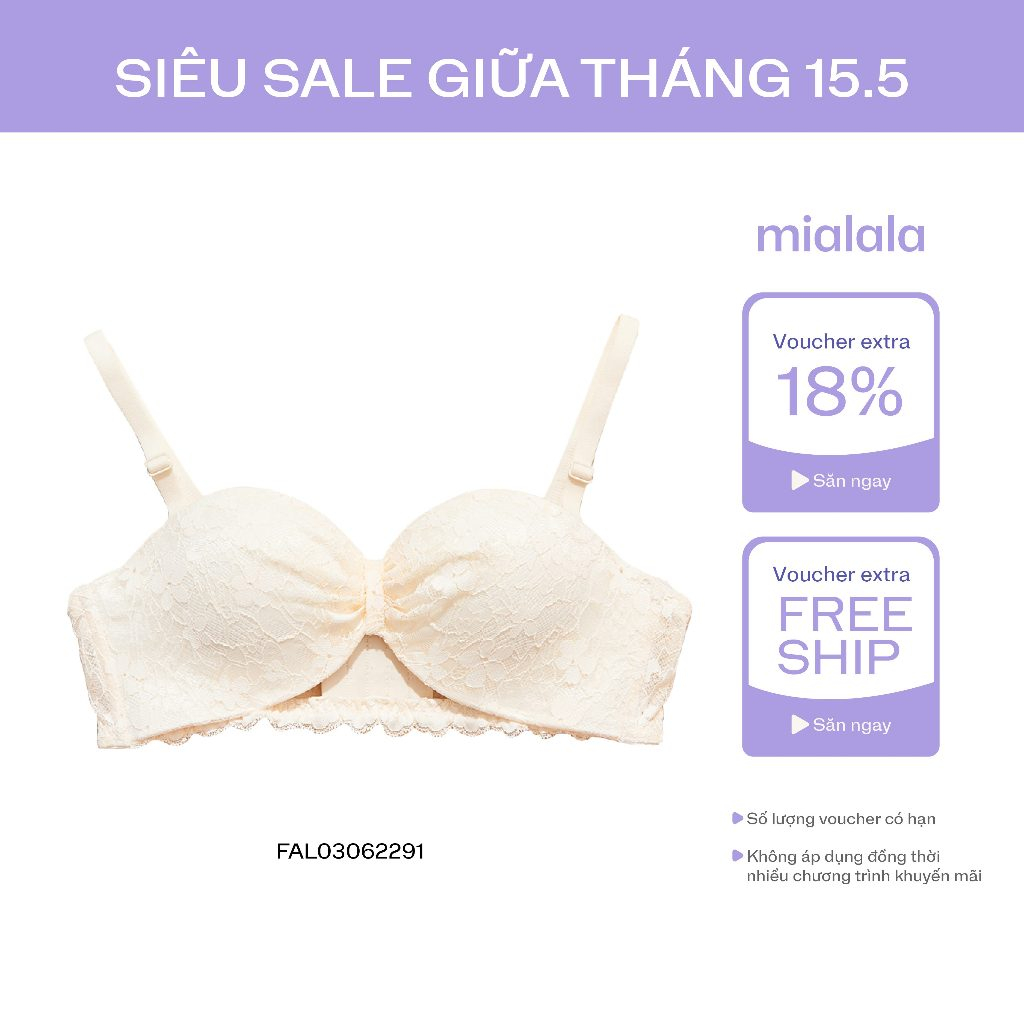 Ảnh Áo lót ren không gọng đệm vừa 2cm MIALALA 2291 FA02062291 1