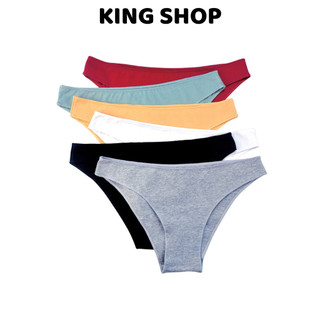 Combo 5 Quần lót nữ cotton trơn mềm mịn thoáng mát siêu xinh King Shop L-261