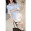 Áo sơ mi kẻ sọc nữ GILLEE sơ mi form rộng vải kate Lụa phối viền ren tay và nẹp áo FAS371