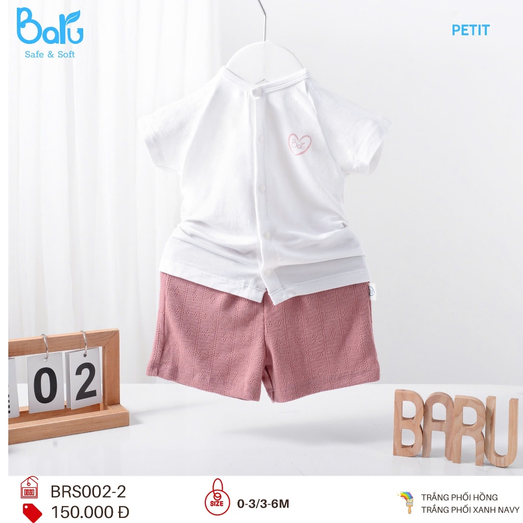 Bộ sơ sinh cài giữa cộc tay quần đùi