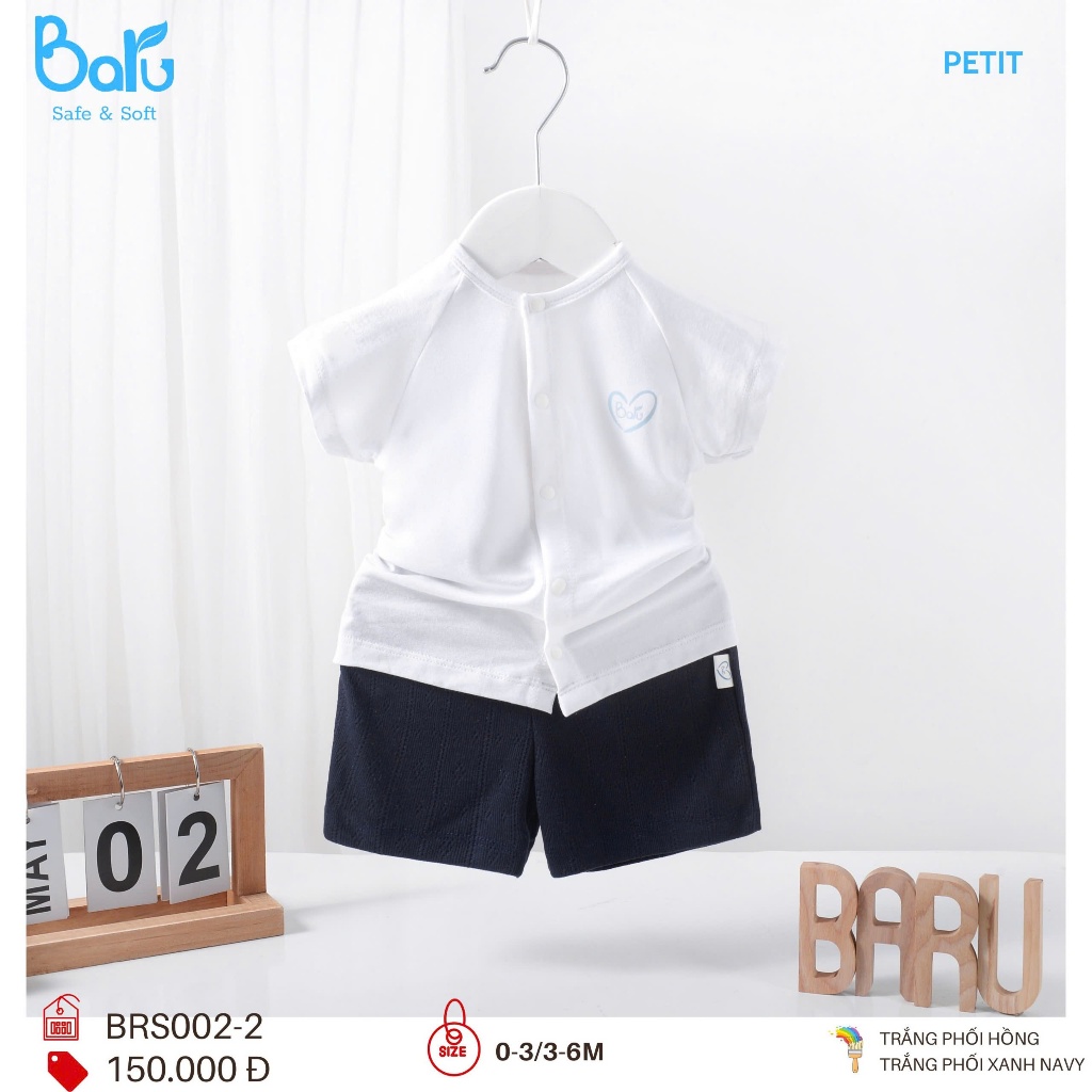 Bộ sơ sinh cài giữa cộc tay quần đùi