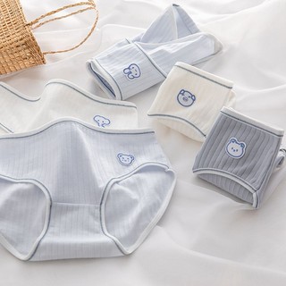 Combo 5 Quần lót nữ cotton cute gân tăm mềm mại siêu dễ thương King Shop L-861