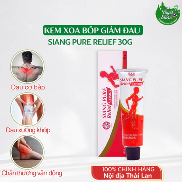 Kem xoa bóp giảm đau Siang Pure Relief Cream 32g, Dầu xoa bóp Thái Lan