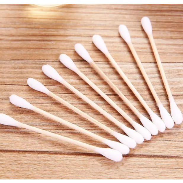 Tăm gỗ ngoáy tai 2 đầu tiện dụng bịch 100 cái