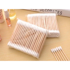 Tăm gỗ ngoáy tai 2 đầu tiện dụng bịch 100 cái
