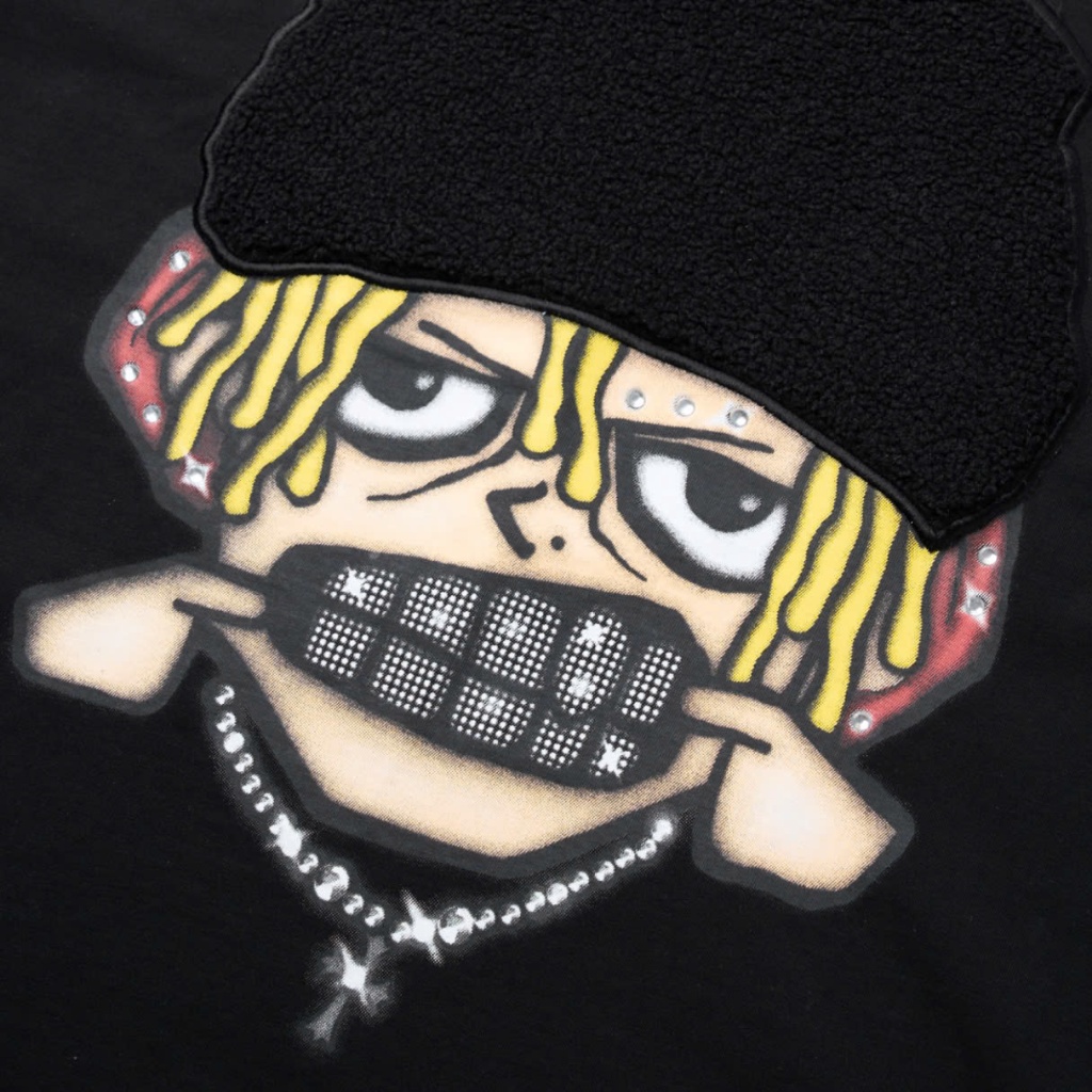 Ảnh HADES FLUFFY GRILL BLACK TEE 100% Cotton - HADES Brand Chính Hãng 3